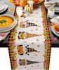 Fall Thanksgiving Gnome Linen Table Runners Kitchen Table Decor Washable Farmhouse Kitchen Dining Table Runners Autumn Decor