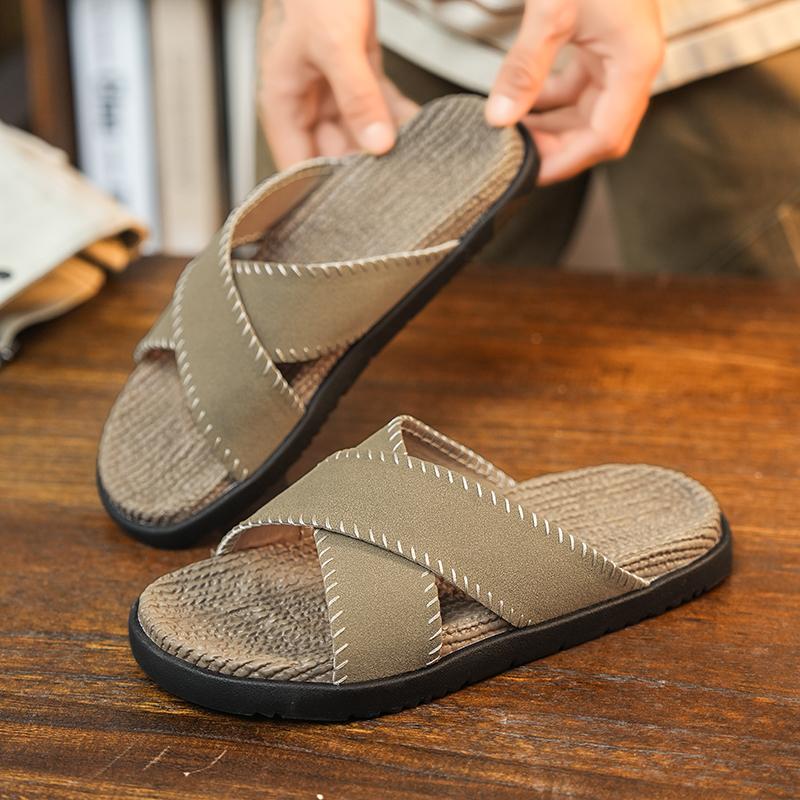 Summer Men Sandals Beach Slippers Fashion Outdoor Slippers Casual Beach Water Sports Shoes Breathable Hollow Flip Flops Cheap Male Aqua Sneaker