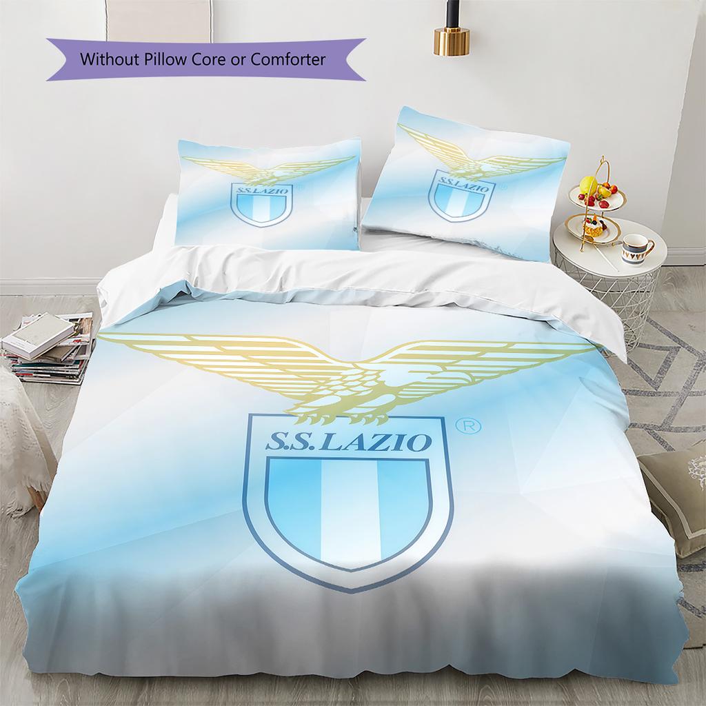 Lazio Pattern Bedding Quilt Set Home Decoration Gift (1 * Duvet Cover + 2 * Pillowcase Without Core)