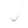Elegant Pearl Heart Necklace - Trendy Irregular Choker for Women