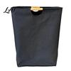 Cotton And Linen Laundry Organizer Basket with Wooden Handles Large Space Saving Bag Basket Storage Foldable for Families Collapsible Hamper