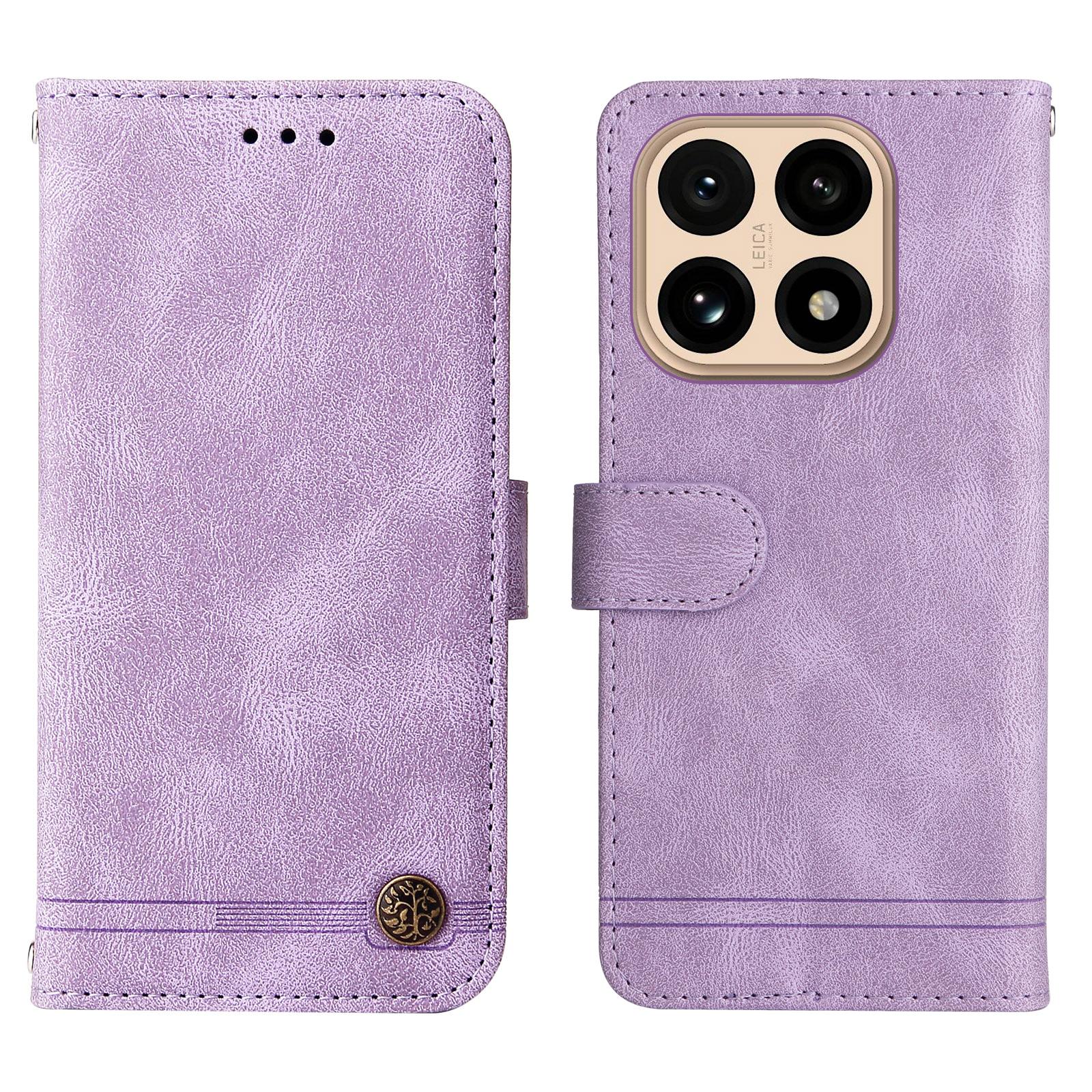 

For Xiaomi 15T Leather Wallet Cases Skin Touch Phone Cover Stand with Strap