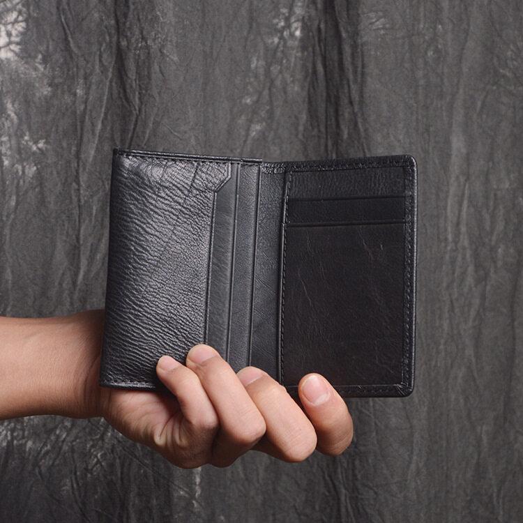 Durable Real Leather Card Holder Mens VIP Credit Cards Wallet Slim Business Card Keys Earphone Storage Small Purse