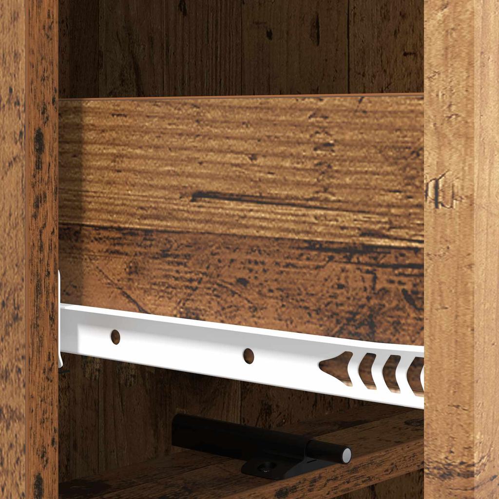 Drawer Cabinet Reclaimed Wood Look 33 x 34.5 x 92 cm Engineered Wood