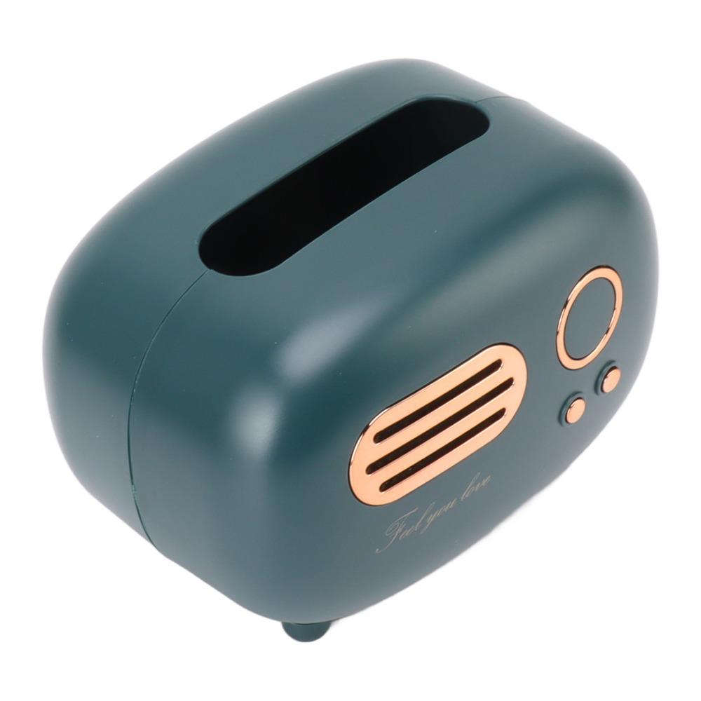 Radioform Retro Radio Taschentuchbox Dekorativ Multifunktional Vintage Radio Taschentuchbox Grün Kreative Taschentuchabdeckung Box Schlafzimmer