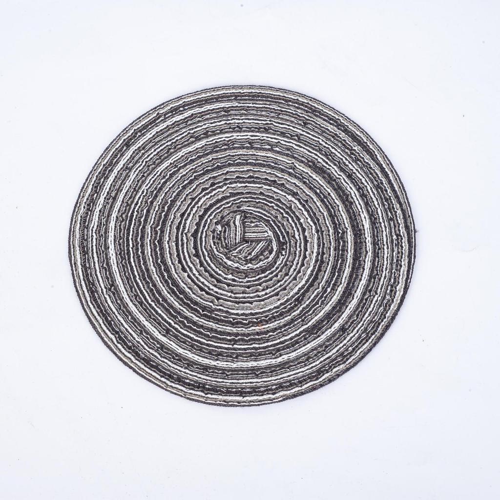 Japanese-Style Cross-Stitch Round Coaster, 11cm - Decorative Anti-Scald Heat Pad