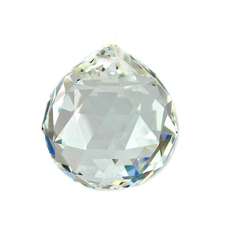 Shui Hanging Feng Crystal Ball Clear Faceted Sphere Sun Catcher Prism Rainbow