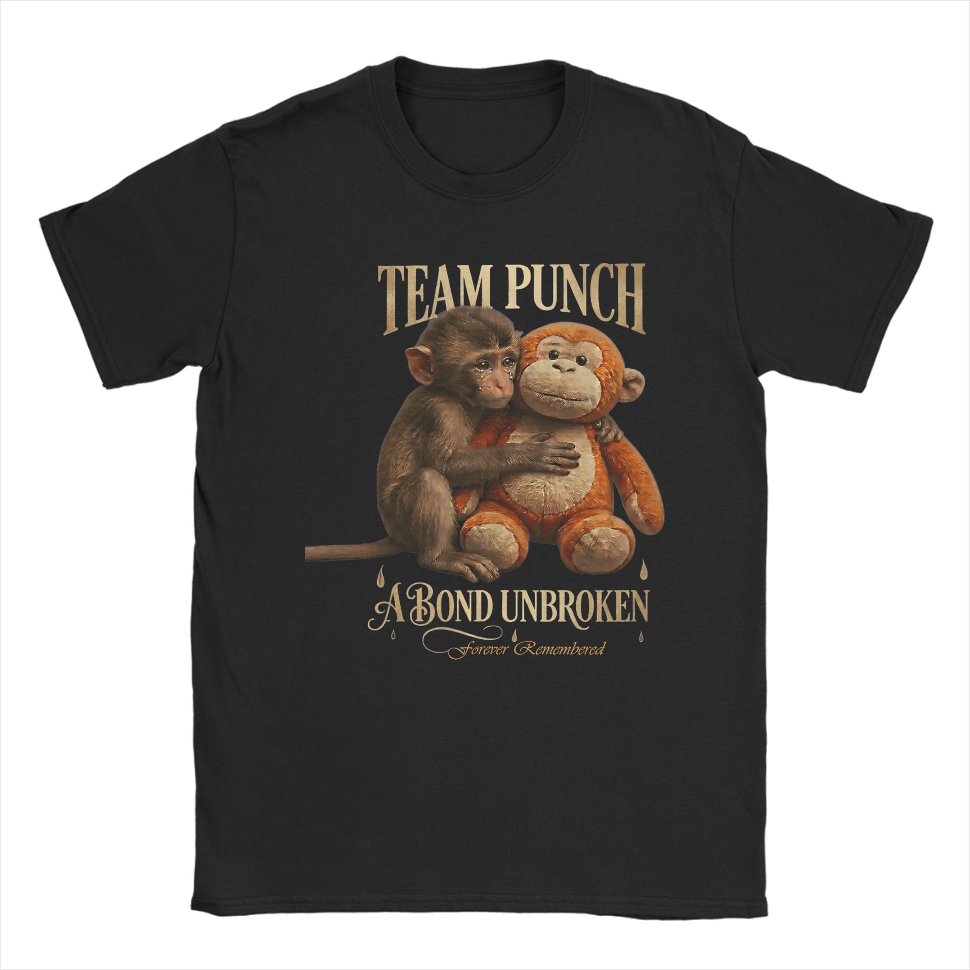 Unisexs Stay Kind Baby Monkey Punch T Shirt Cotton Clothing Novelty Short Sleeve Round Neck Tee Shirt Printing TShirt S