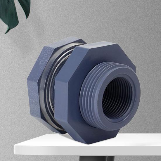 Adattatore per raccordo paratia serbatoio acqua filettato in PVC da 3/4 pollici con guarnizione di tenuta da 2 pezzi