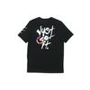Nike Contrast Letter Print Sports T-Shirt Men Tops Black DB6136-010