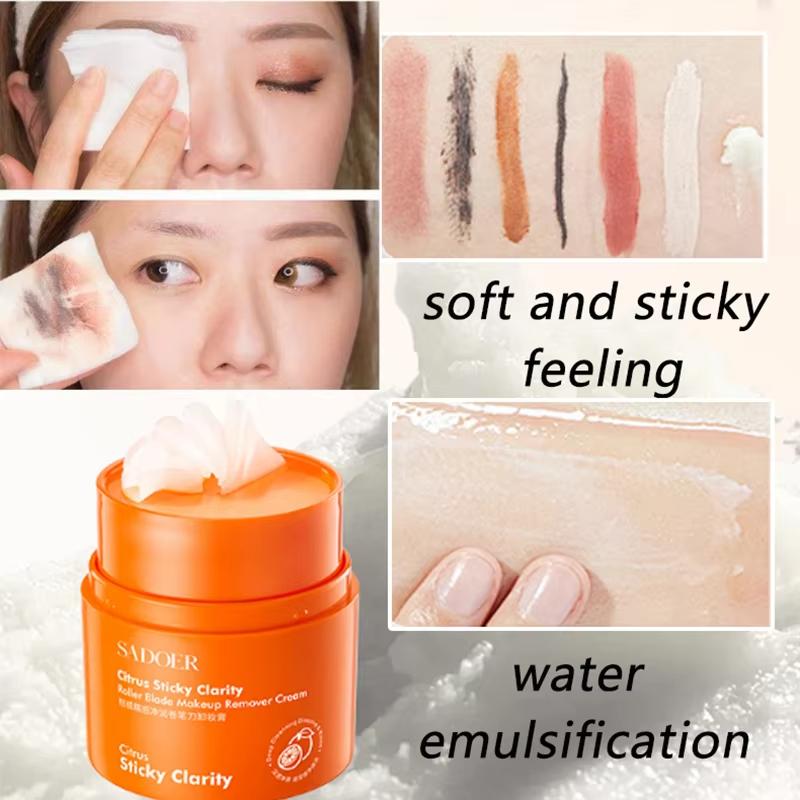 Citrus Makeup Remover Stick Facial Makeup Balm Lip Eye Large Capacity Mild Pencil Sharpener Face Cleansing Balm Cream Skin Care