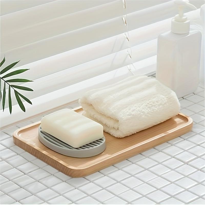 2 st Silikontvålkoppar, Halkfria, Randig dränering, Badrumstvålhållare, Luktfria, för Handgjord tvål, Personlig hygien, Duschtillbehör, Badverktyg