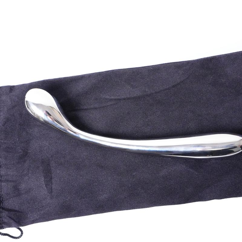Heavy stainless steel double fake dildo G Spot wand anal beads butt plug metal prostate massager vaginal female sex toy women