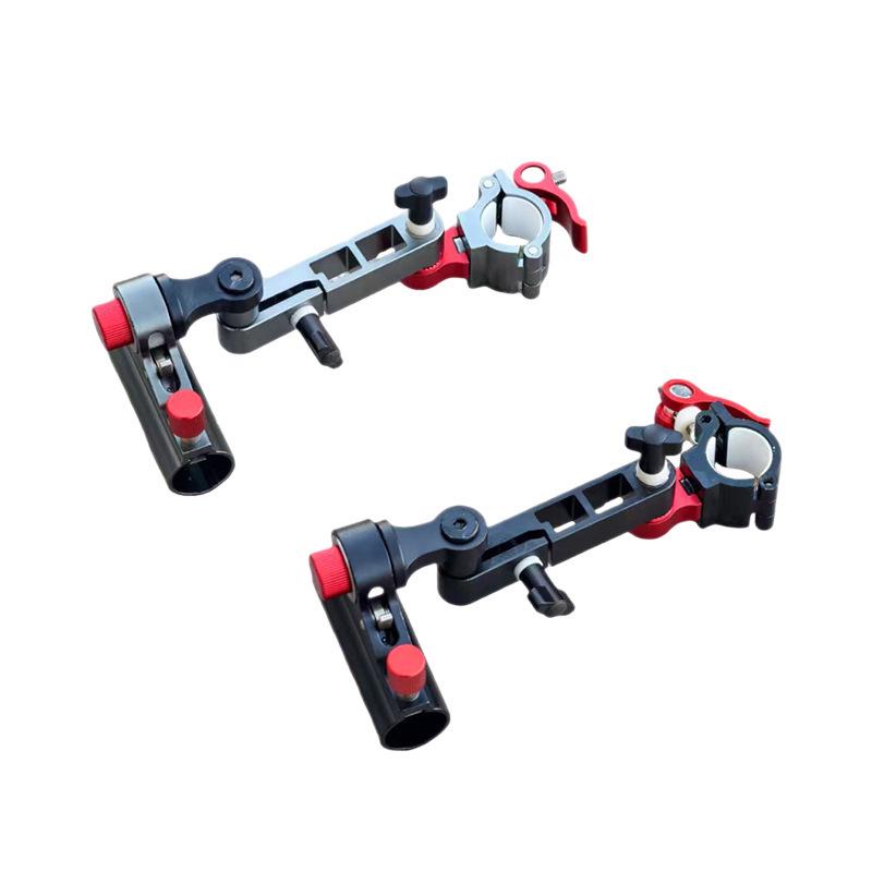 Universal Aluminum Alloy Double Rod Holder for Infinitely Adjustable Fishing Chair