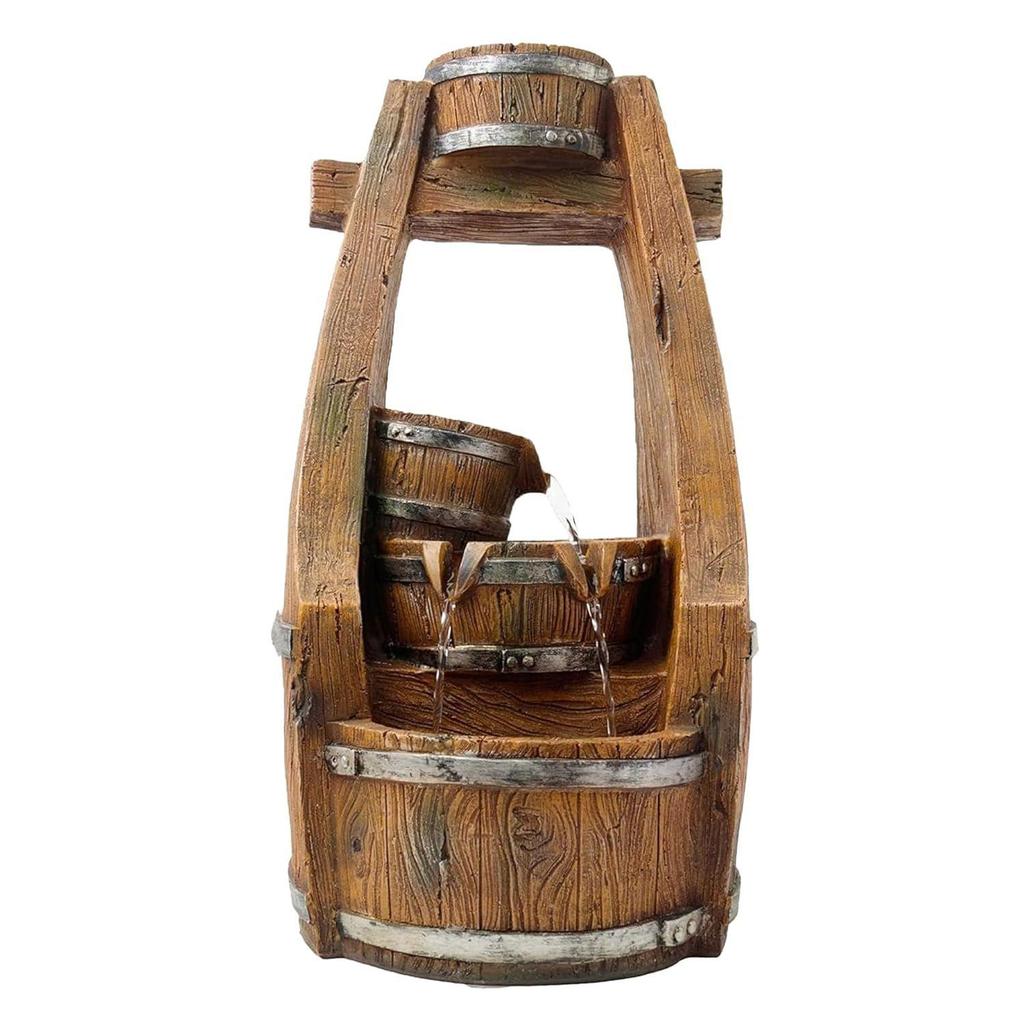 Polyresin Water Fountain for Home Decor with LED Lights | Indoor Decor for Living Room, Tabletop, Hall