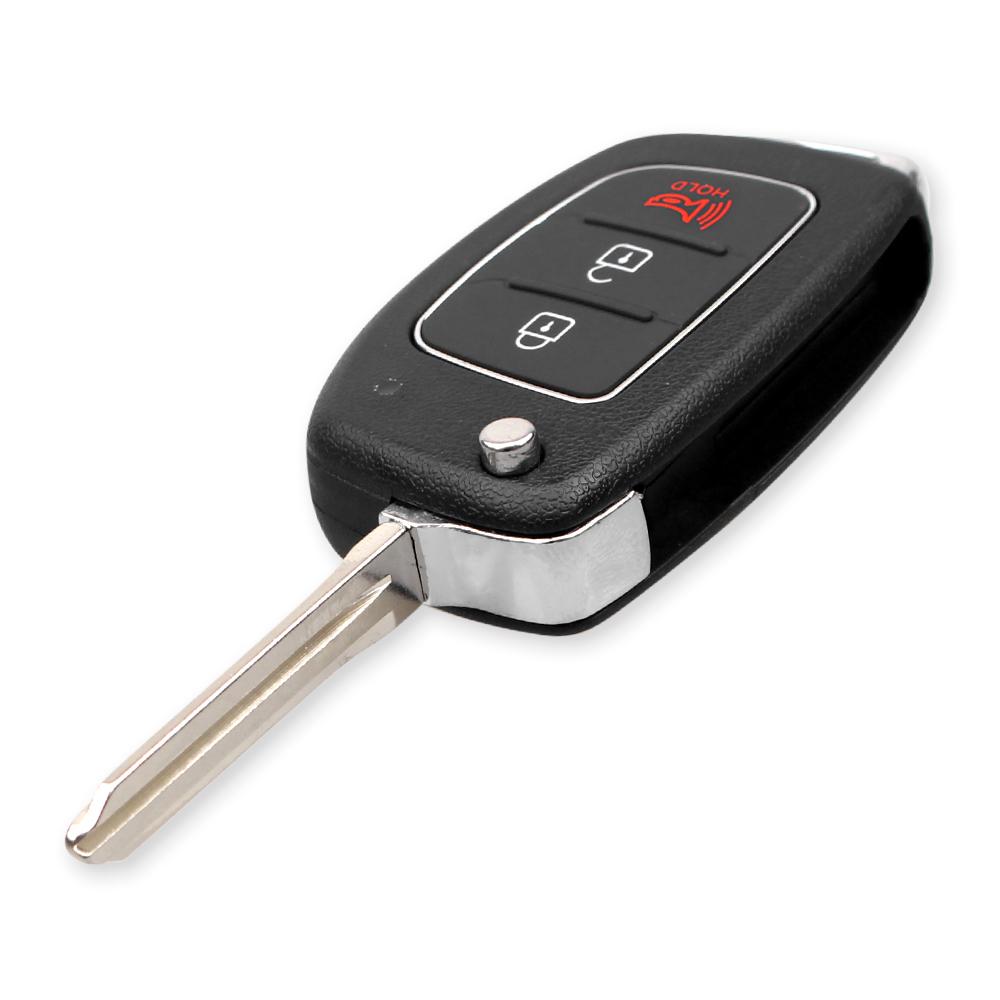 3 Button Filp Car Remote Key Case For Hyundai Hb20 Ix35 I45 Santa Fe Accent I40 I20 Hy15/Hy20/Toy40 Uncut Blade Key Shell