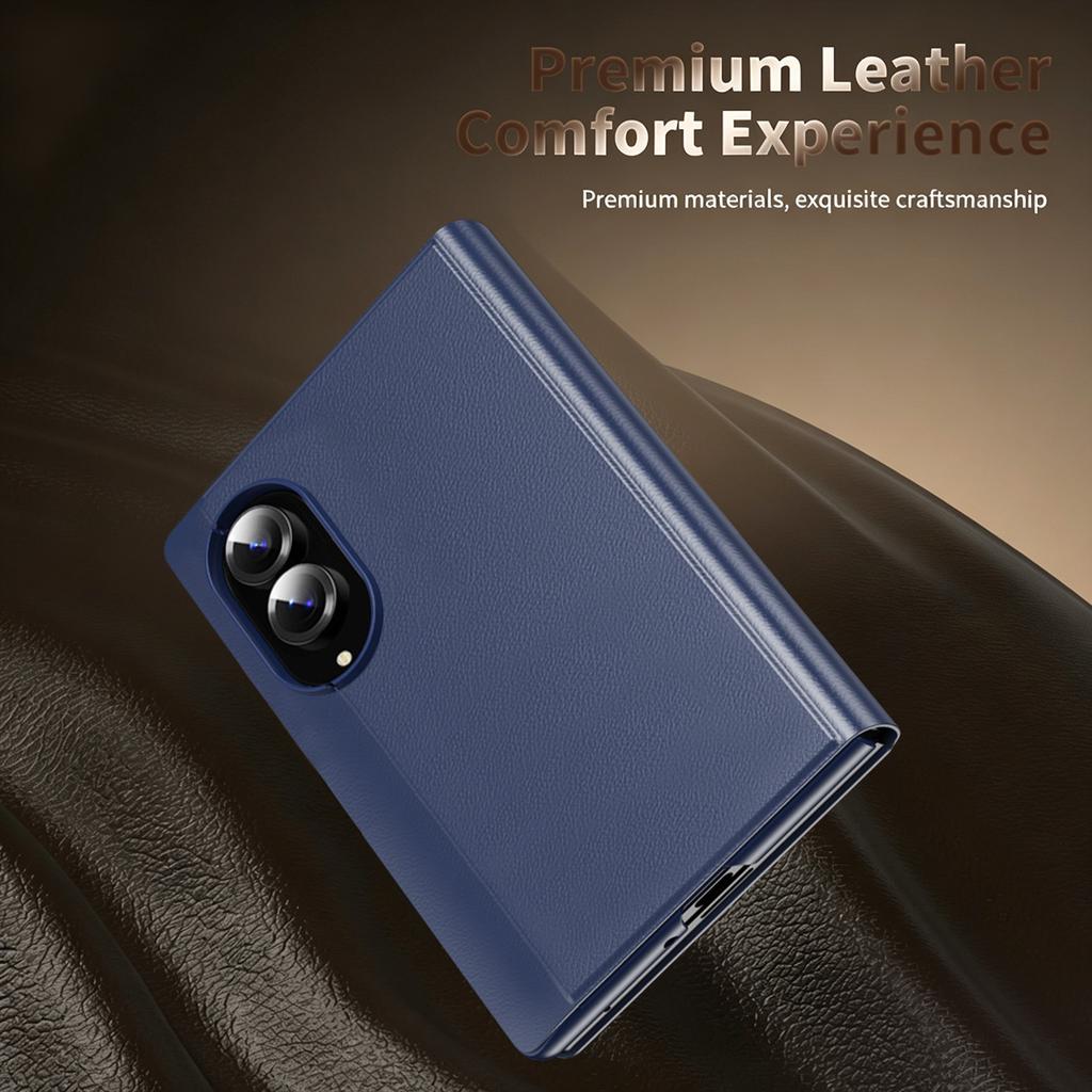 For Samsung Galaxy Z Fold 8 Ultra Z Fold 8 7 6 5 4 Flip PU Leather Smart Display Shockproof Case With Window View Touch Fundas