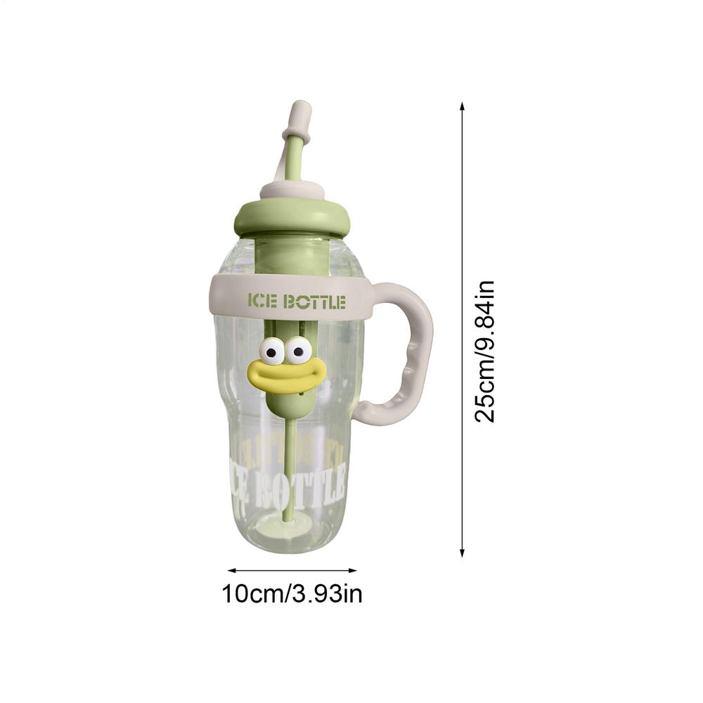 Straw Water Bottle Large Water Bottles With Straw Cartoon Flask Leak-Proof Container Drinking Cups Reusable Large Capacity