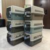 Portable Graphite Green Pet Carrier: Cat Cage & Dog Shipping Box
