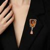 Animal Snake Shape Gao Jing'an Light Luxury Retro Palace Snake Jewelry Brooch