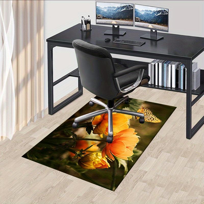 

1pc. Butterfly on Orange Flower Outdoor Rug, Home Decorative Carpet for Living Room, Office Desk Mat, Gift Idea 60cm by 90cm