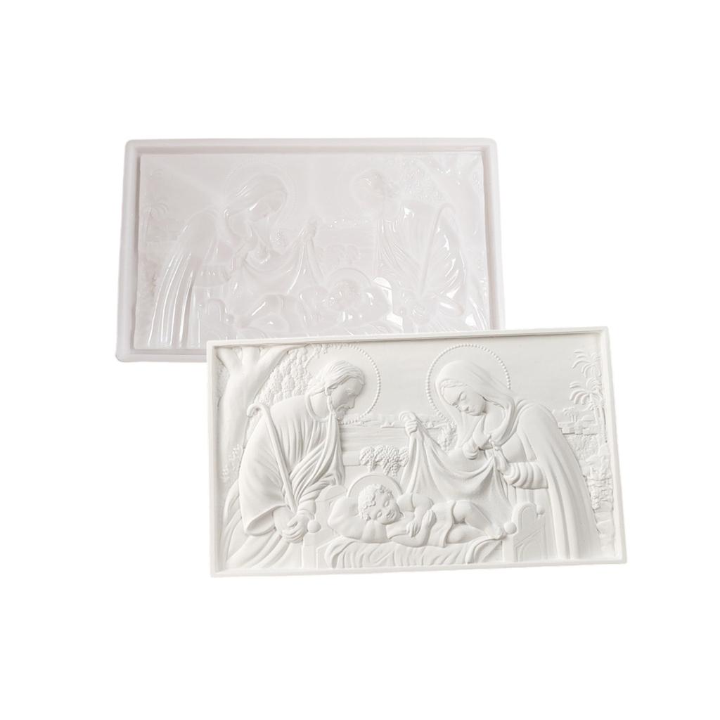 Konstnärlig Silikonform Kreativa Väggdekorer Formar för Att Göra Familjemönster Hartsdekorer för Hem- eller Kontorsdekorationer