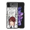 Power Makima Chainsaw Clear Phone Case For Samsung Z Flip 7 6 5 4 3 Galaxy ZFlip7 ZFlip6 ZFlip5 ZFlip4 ZFlip3 5G Print Cover Z F