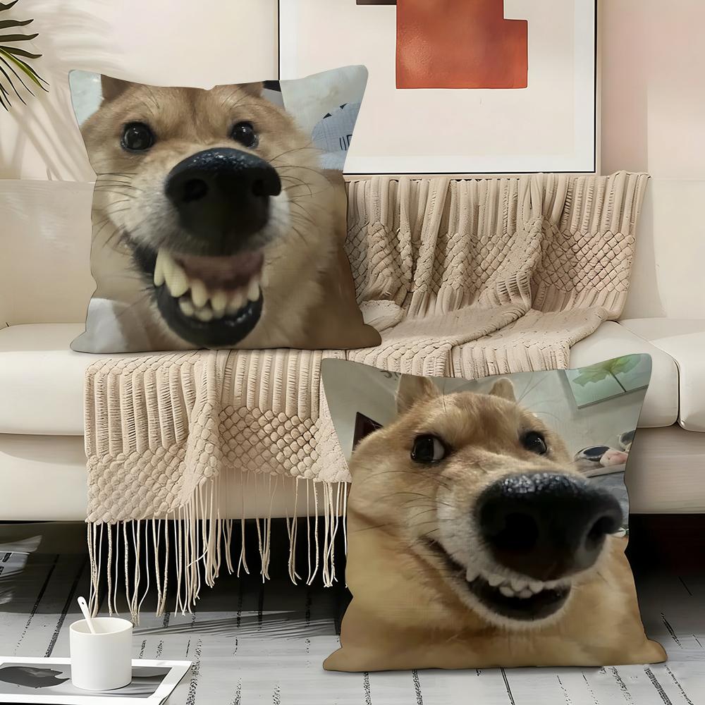 Dog Funny MEME Pillow Case Pillowcase, Double-sided Printed, Sofa Cushion, Bedroom Headboard Pillow