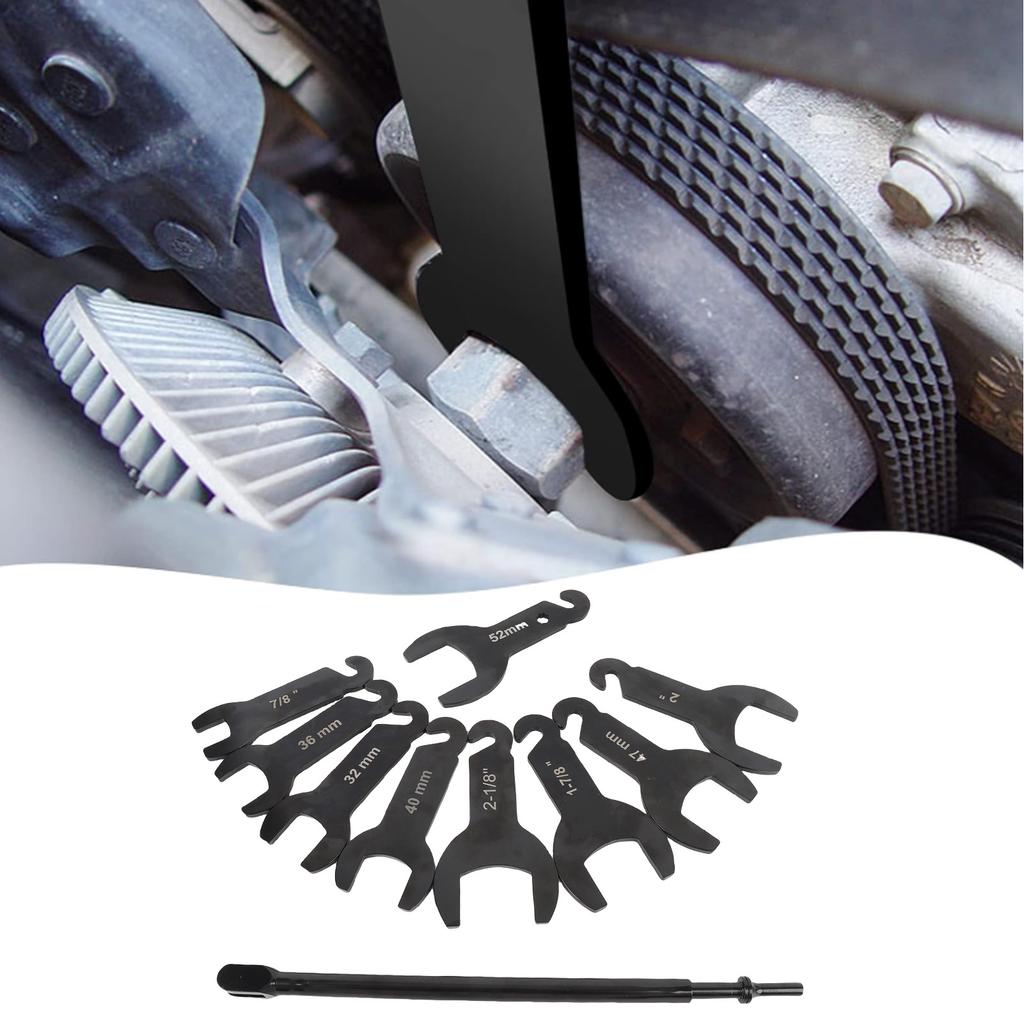 10Pcs Car Pneumatic Fan Clutch Wrench Set 45 Carbon Steel Efficient Portable Clutch Fan Removal Tool Kit Car Accessories