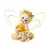 4 sztuk/zestaw Fairy Garden kwiat do składania anioły Ornament miniaturowy wystrój figurki z żywicy