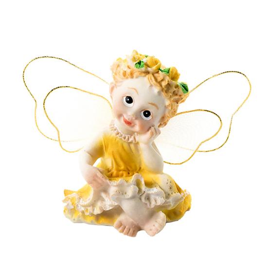 4 sztuk/zestaw Fairy Garden kwiat do składania anioły Ornament miniaturowy wystrój figurki z żywicy