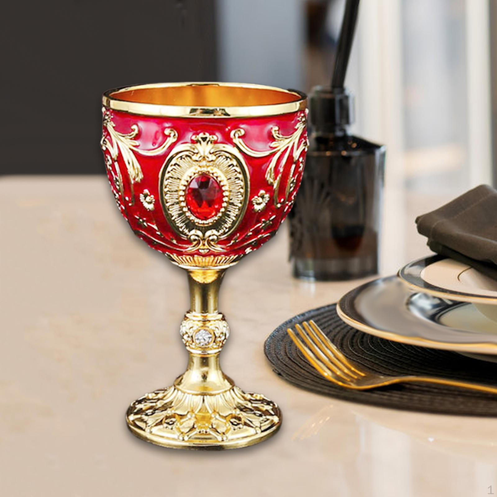 

Тисненый бокал для воды, коллекция питьевых стаканов, многоразовая посуда, металл, праздничный сувенир Gold Red