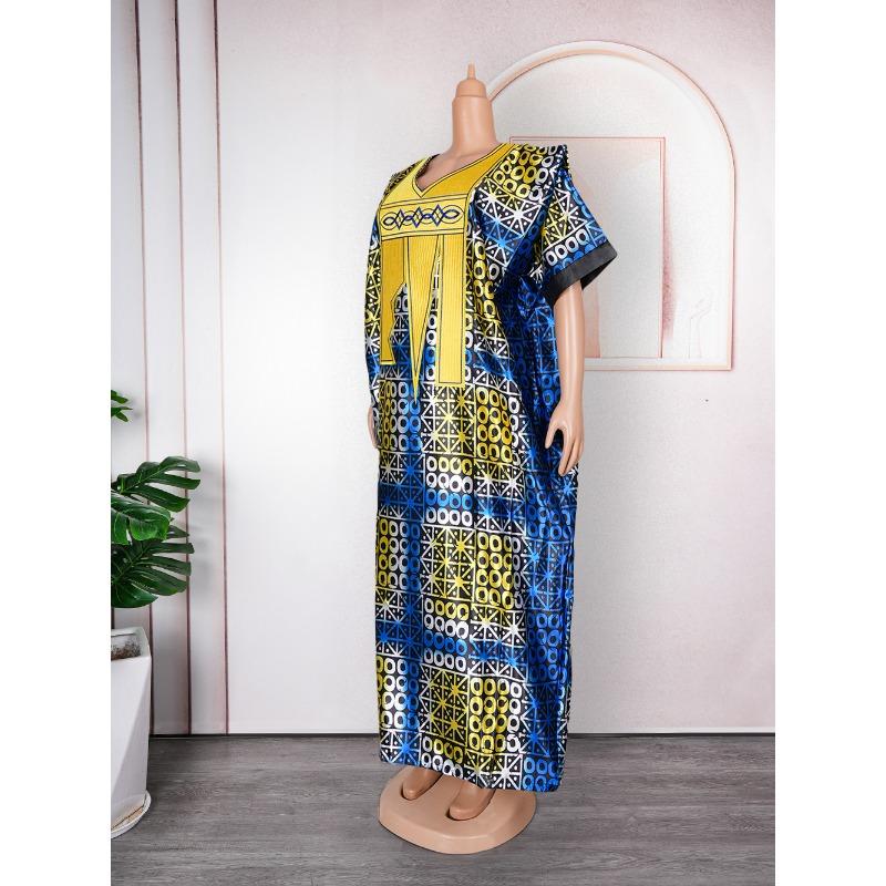 Plus Size Women's New Fashion Print Maxi Dress