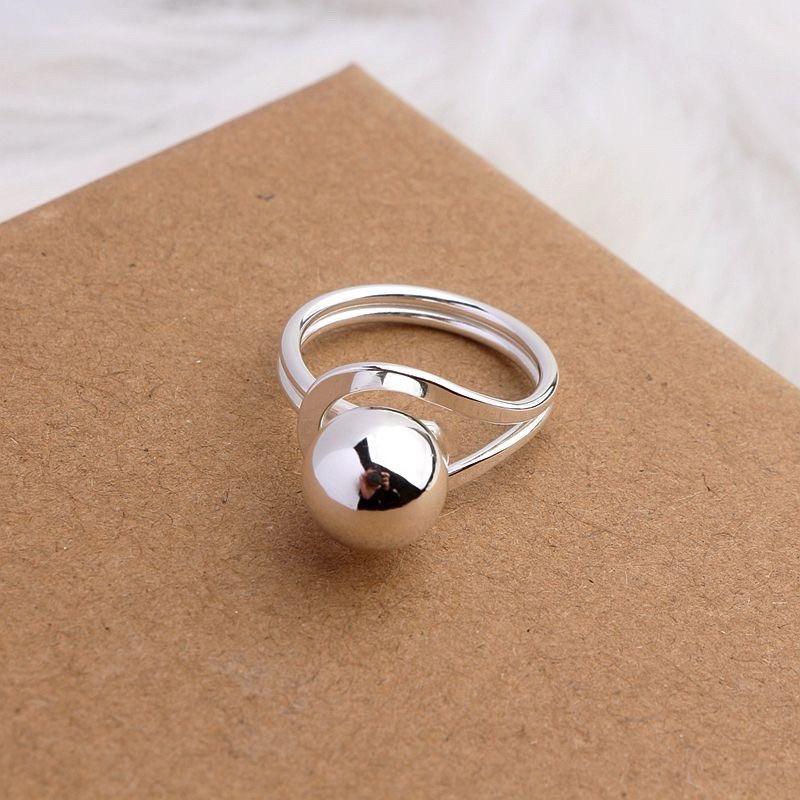 

Trendy Women s Elegant Stackable Round Ball Ring - Versatile, Artistic, and Stylish Index Finger Accessory One Size
