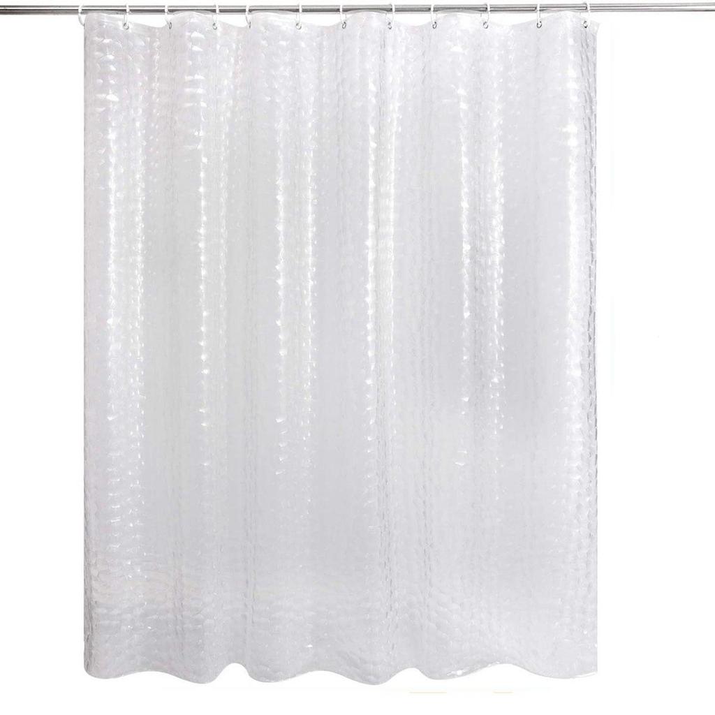 EVA Waterproof Thickened Transparent Shower Curtain - Moisture-Proof, No-Punch Installation