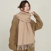 Autumn And Winter Intellectual Elegance High Sense Twill Scarf Women'S Fashion Trend Imitation Cashmere Fringed Shawl Women