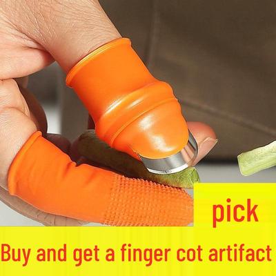 Garlic & Vegetable Thumb Knife – Peeling, Pinching, Picking Gadget for Garlic, Peppers, and Green Beans