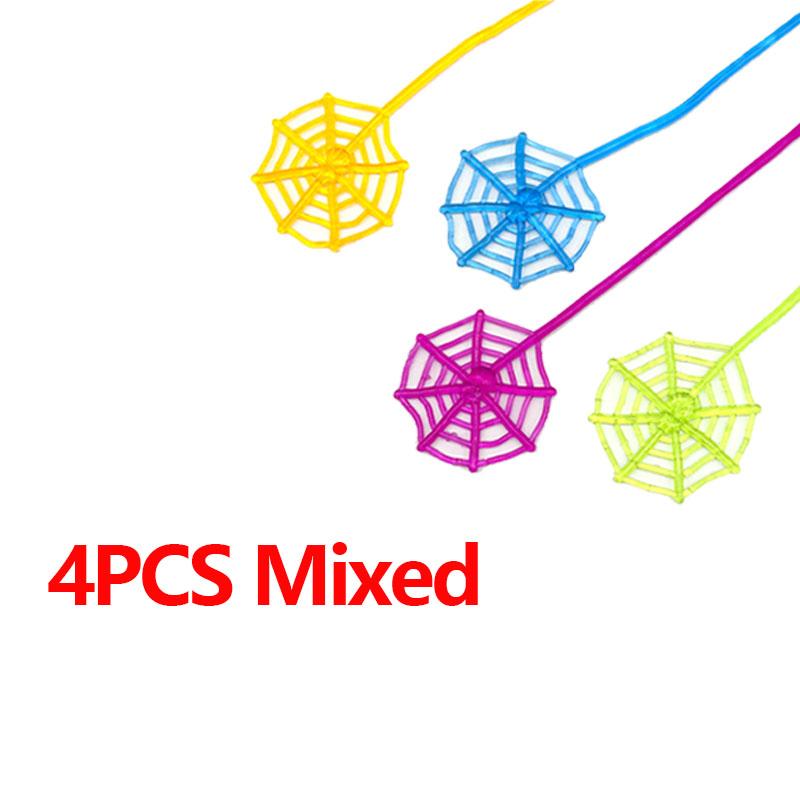 1/4/8/16PCS Halloween Fun Children's Birthday Party Gifts Mini Sticky Spider Web Toy Gift Bag Gift Carnival Party Supplie