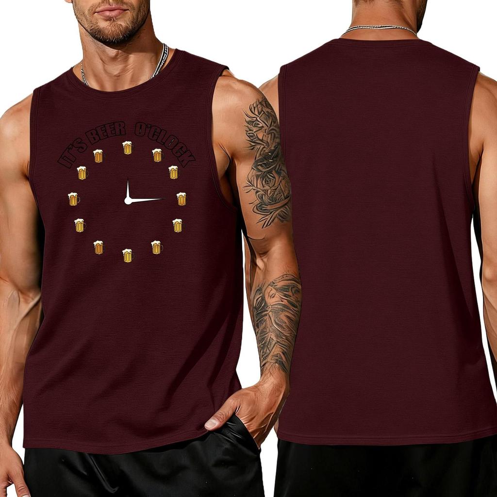 Camiseta sin mangas para hombre Casual Holgada Verano Camiseta para Músculos Tejido Suave Transpirable Cómoda para el Uso Diario