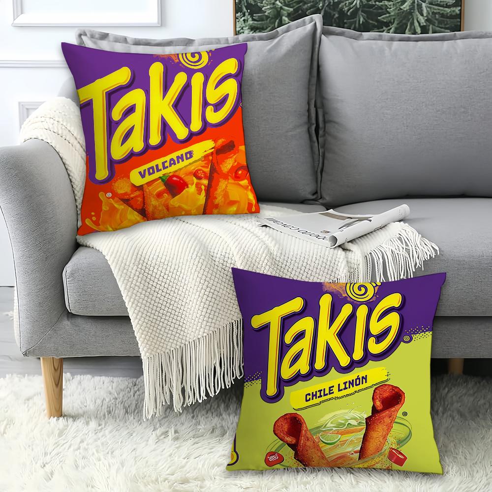 Corn Flakes Snacks T-Takis Kissenbezug Bürokissen Geeignet für Sofa Auto Schlafzimmer Dekorative Kissenhülle