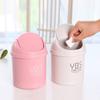 Candy Color Desktop Trash Can Trash Can With Lid Storage Bin Plastic Paper Basket Trash Can