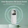 Mini Zakclip FM Radio met Verlicht LCD-scherm En 3,5 mm Koptelefoon Instelbare Frequentie DSP Filter Chip Radio