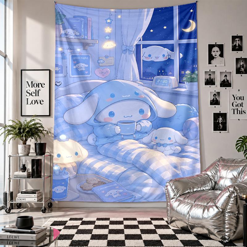 Wall TapestryCinnamoroll Art Hanging Cloth Decorative Background Cover for Room Decoration