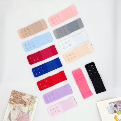 2 Stück Elastische und Brust-BH-Verlängerungsschnalle Unterwäsche-Verlängerungsschnalle Drei Reihen Zwei Süßigkeitenfarbene Rückenschnalle