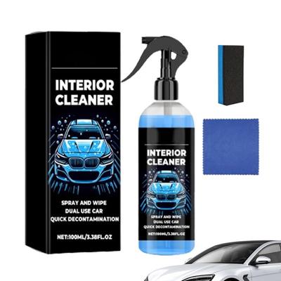 Car Roof Cleaning Spray 100ML Powerful Multipurpose Cleaner Spray Auto Interior Cleaner Fabric Cleaning Tool Car Roof Stain
