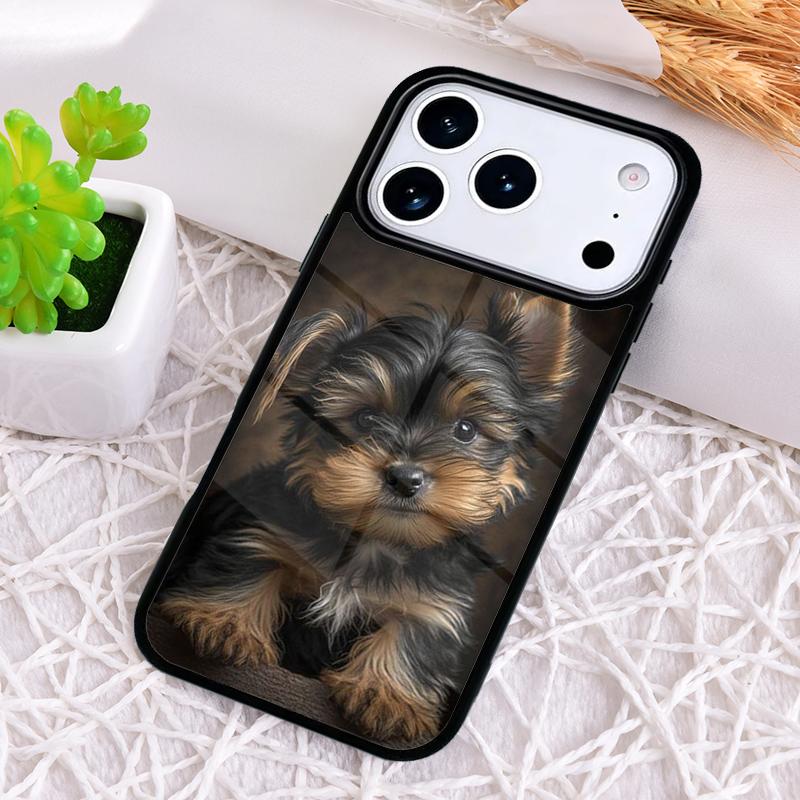 Yorkshire Terrier Hund Welpe Stoßfeste Handyhülle für iPhone 17 Air 16e 15 11 12 14 13 Pro Max Hülle Coque