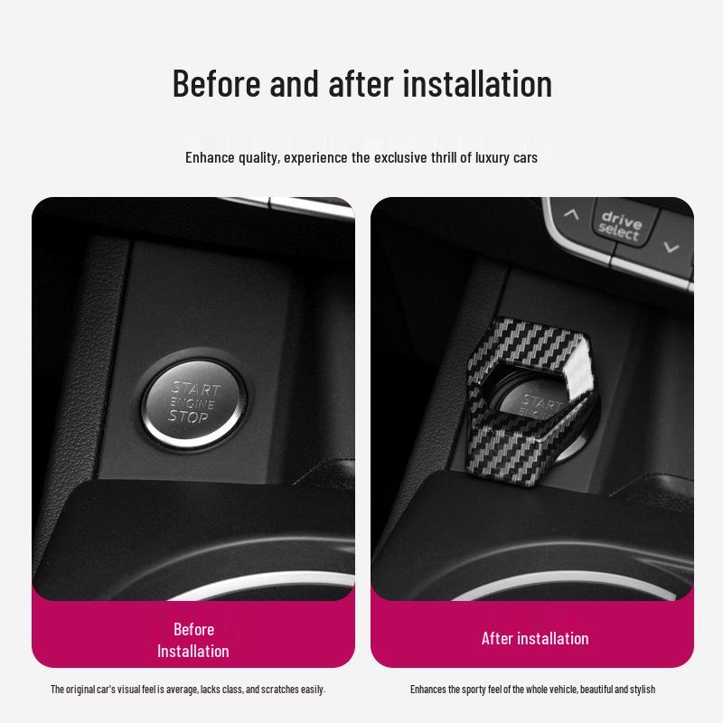 Universal Car Start Button Protective Cover - Custom Interior Design Sticker