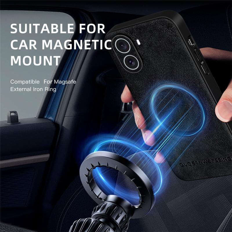 För Magsafe Magnetiskt Telefonskal För POCO X7 Pro Trådlös Laddning Läderfodral För POCO X6 X5 M6 F6 F5 F4 Pro Telefontillbehör