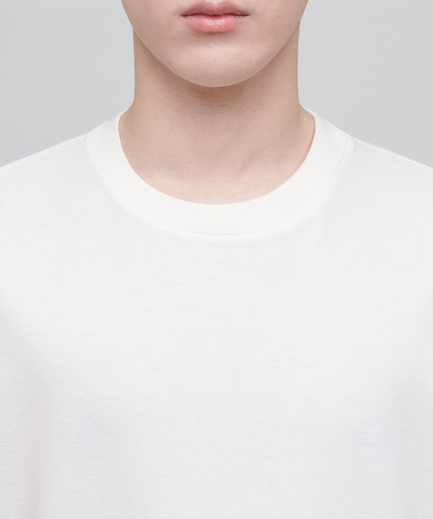MUSINSA STANDARD [Cooltandard] Crew Neck Long Sleeve T-Shirt [Cream]