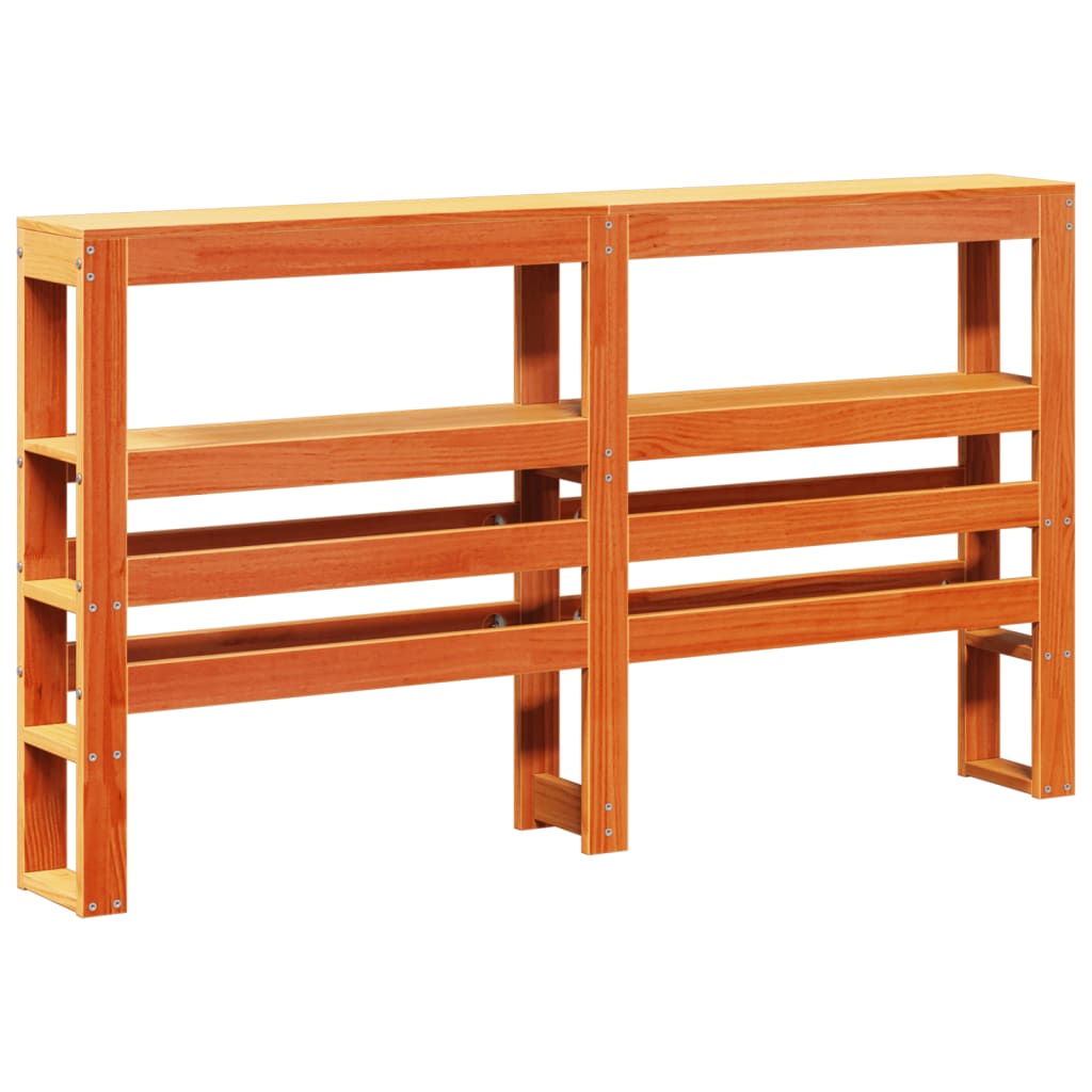 Solid Wood Bed without Mattress Wax Brown 120 x 200 cm Pine Wood